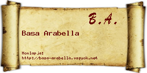 Basa Arabella névjegykártya